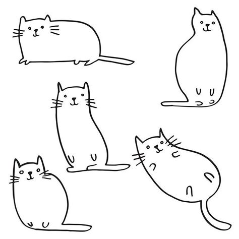 easy cat doodle|cute cat doodle art.